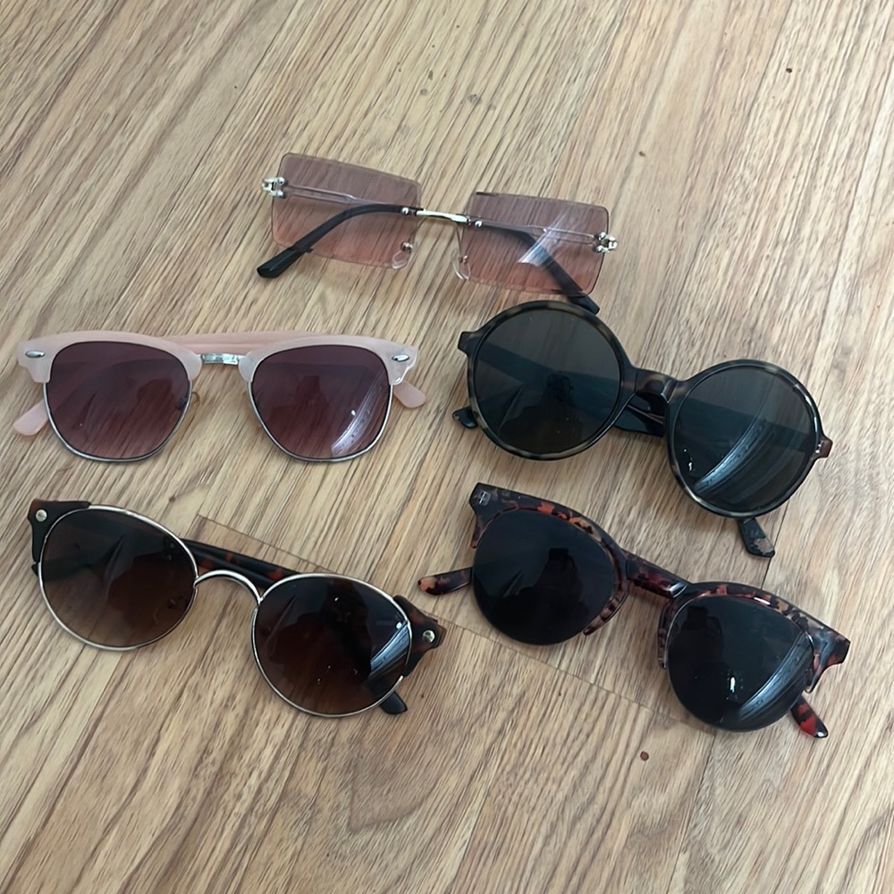 FIVE PAIRS OF SUNGLASSES